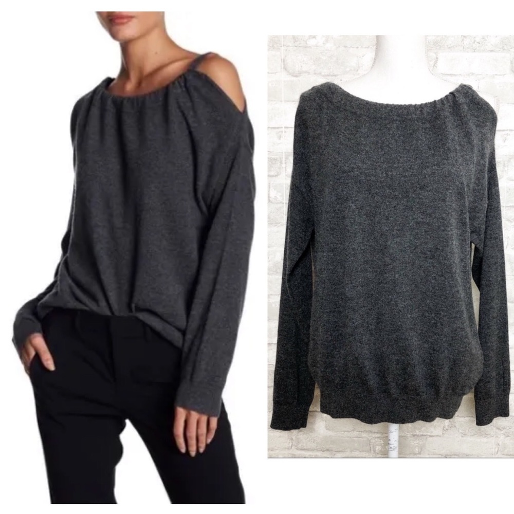 NWT Vince | Gray Cashmere Cold Shoulder Tunic Sweater Top XS